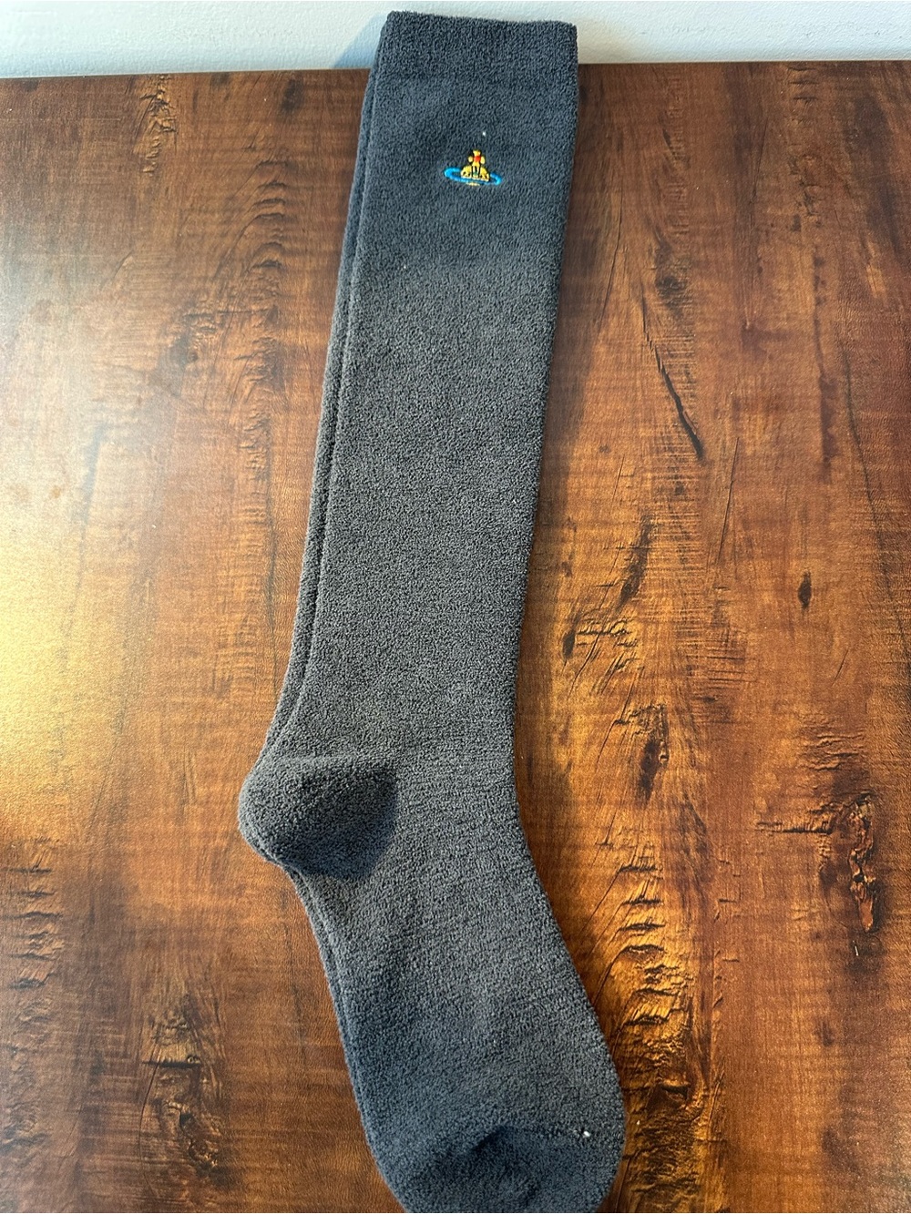 Vivienne Westwood Embroidery Stretchy KneeHigh Thermal Warm Socks Boot Stocking